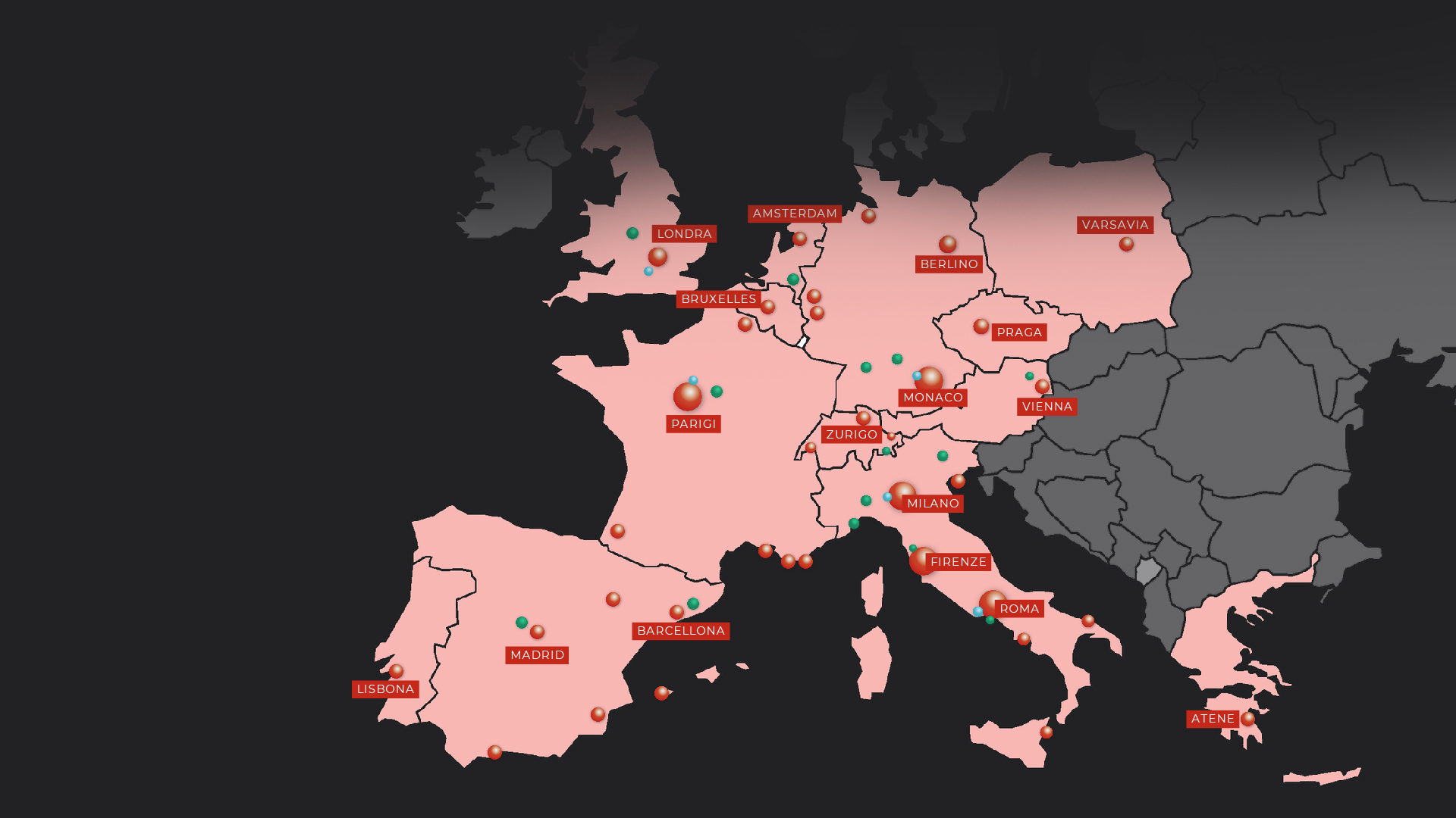 Mappa dei progetti realizzati da Dot Security